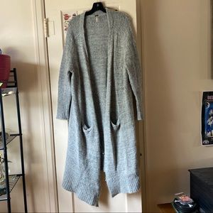 Free people long duster cardigan sweater